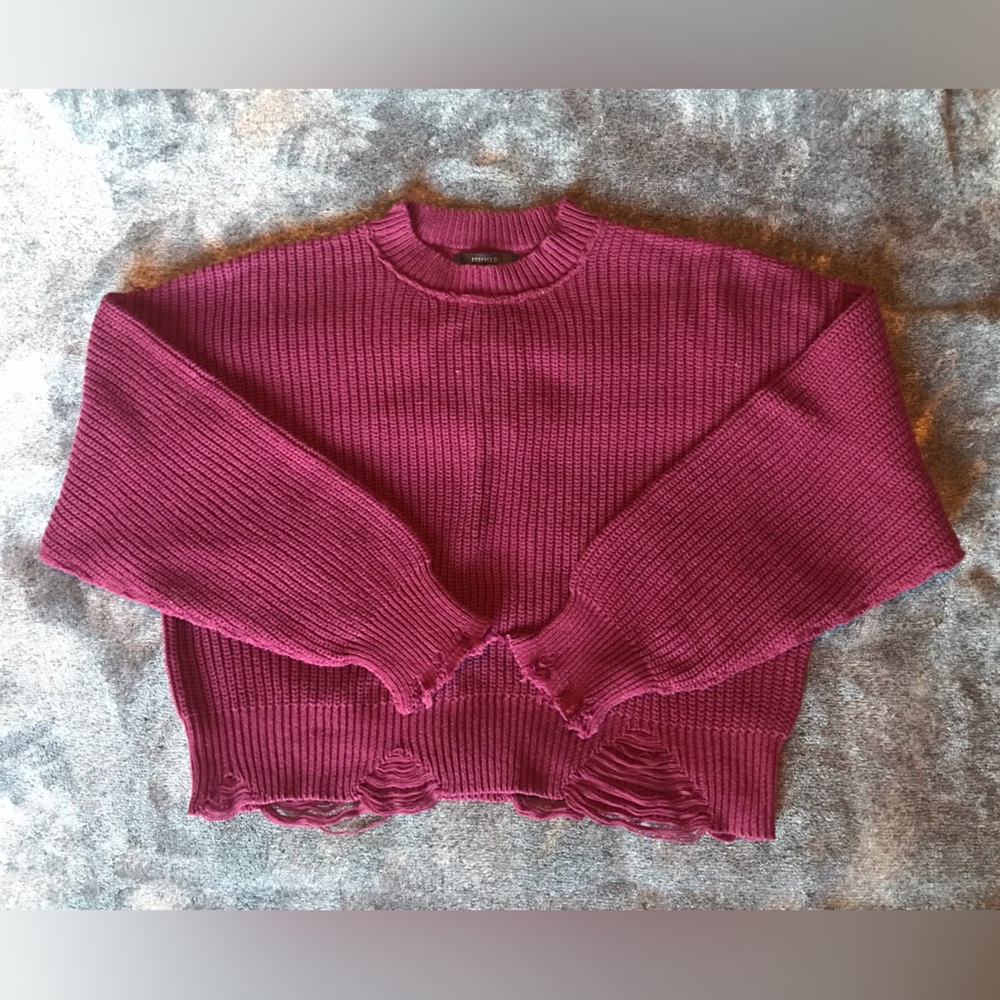 Cropped Crewneck Sweater